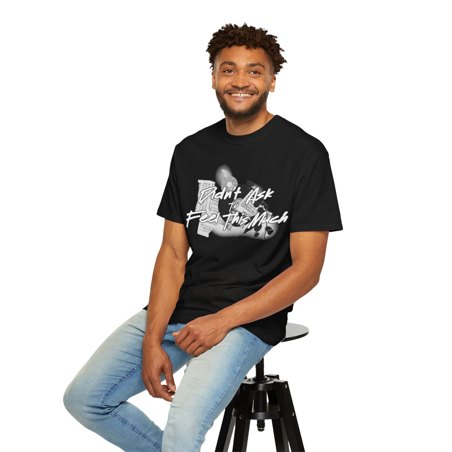 (Title) Black Unisex T-shirt - Didn't Ask To Feel This Much