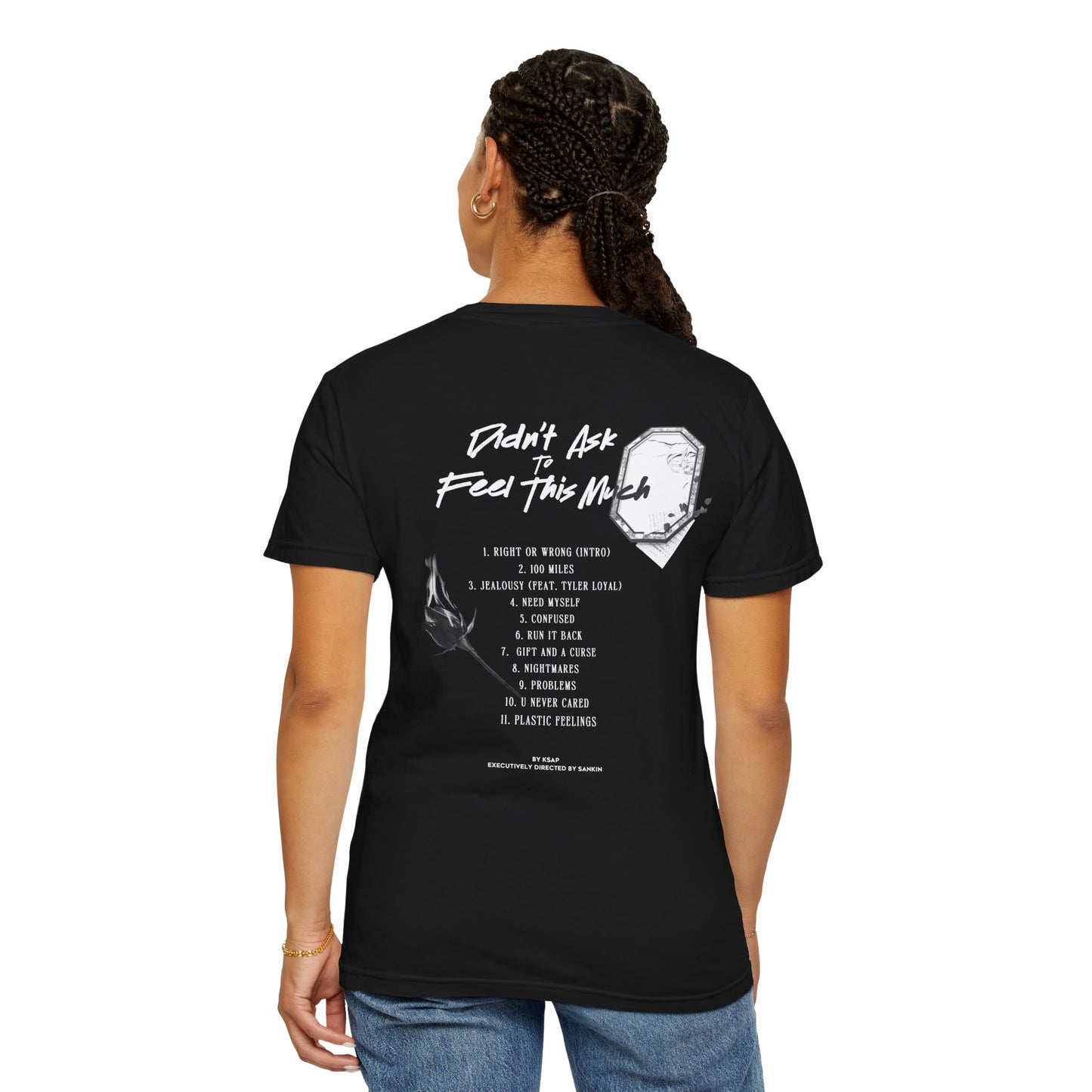 (Tracklist) Black Unisex T-shirt - Didn't Ask To Feel This Much